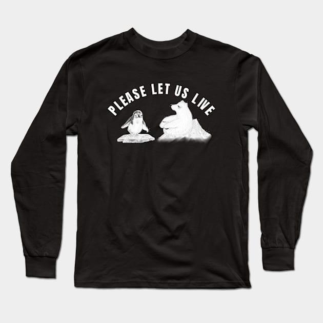 Save The Arctic Design For People Who Love The Environment Long Sleeve T-Shirt by OriginalGiftsIdeas